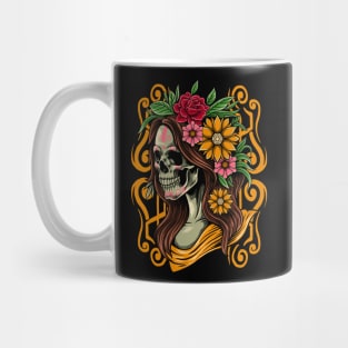 Dia De Los Muertos Lady Skull Mug